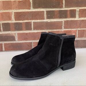 Array black leather ankle boots block heel Women’s US 9.5 M
